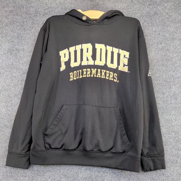 Colosseum Athletics Men's Purdue Boilermakers Hoodie Black Small Embroidered - Picture 2 of 14